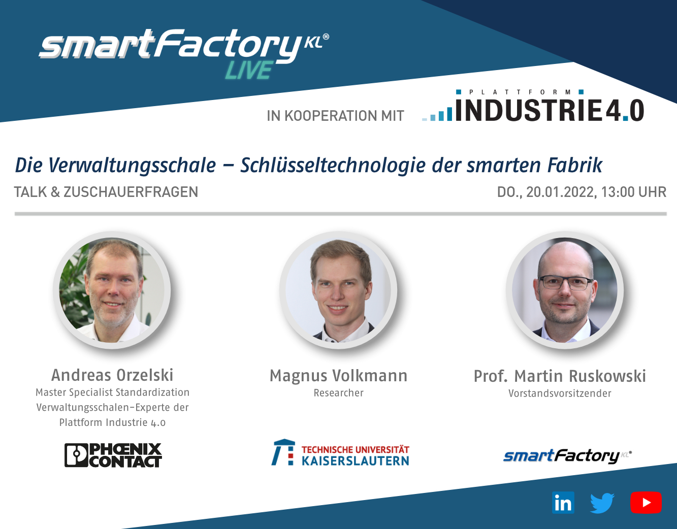 SmartFactory-KL LIVE in Kooperation mit Plattform Industrie 4.0