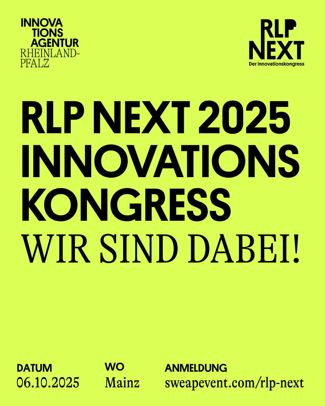 RLP NEXT 2025 - Wir sind dabei!